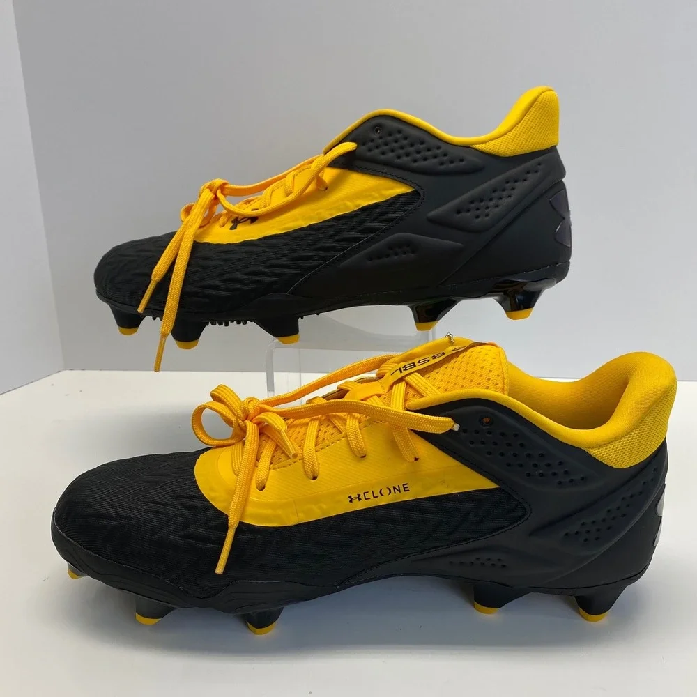 Under Armour Yard MT TPU 3.0 Baseball Cleats Yellow Black Mens 10.5 3027449-002